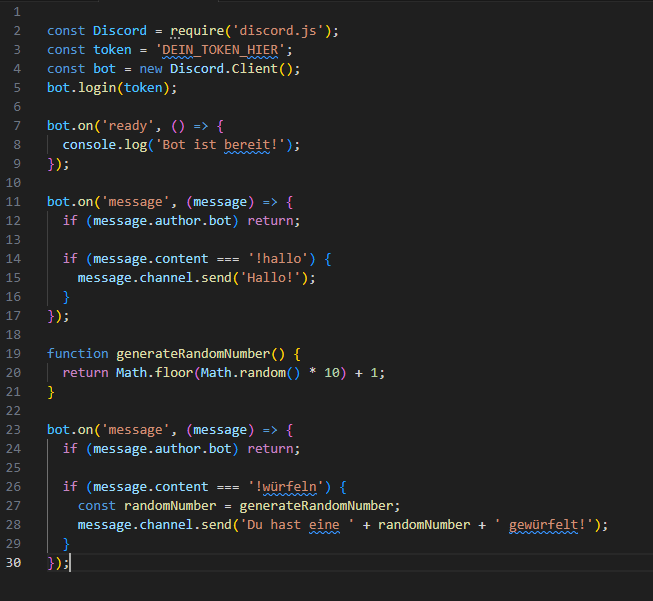 Sehr schlechter Discord-Bot-Code